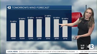 Still breezy Monday in Las Vegas!