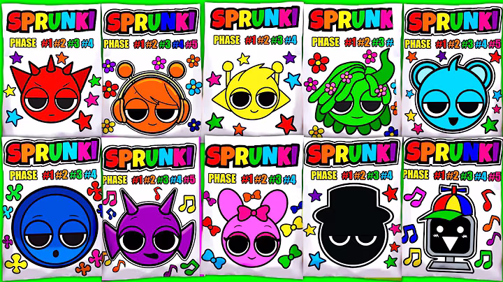 🌈SPRUNKI Blind Bag Compilation Black, Fun bot, Mr.sun| ASMR Phase 1vs2vs3vs4 or 5 squishy