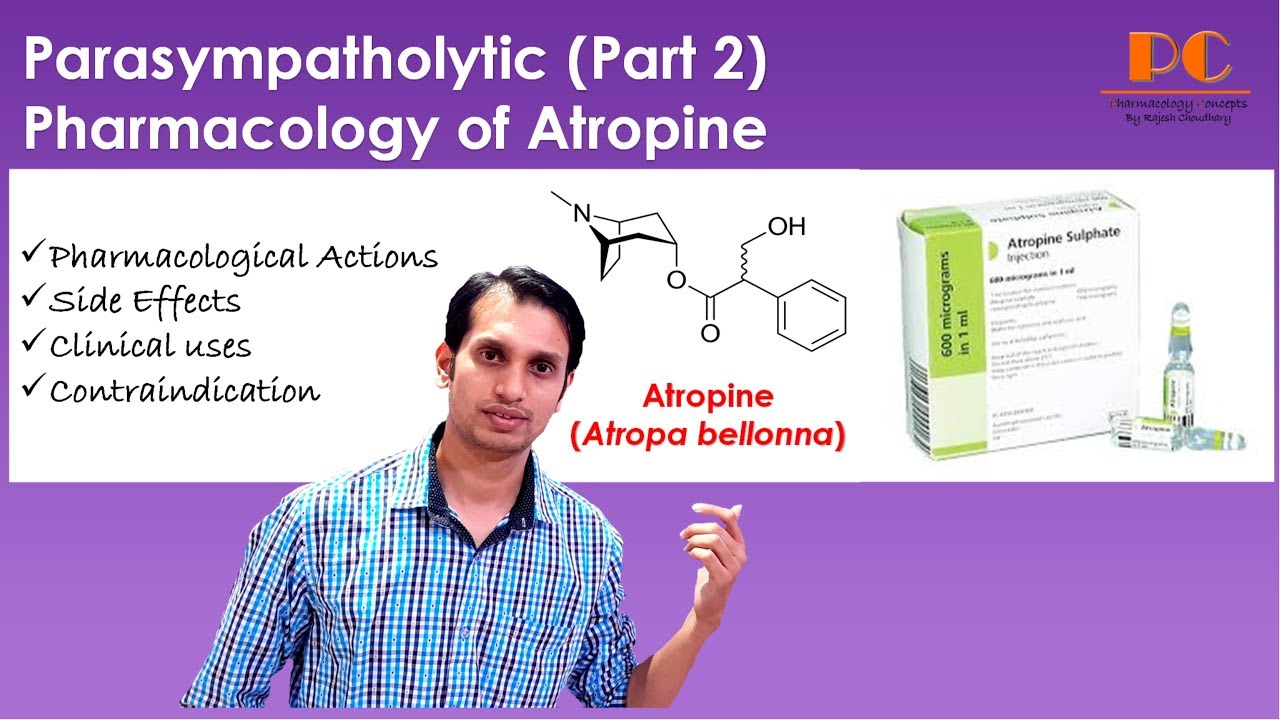 Pharmacology of Artopine or Anticholinergic drugs | Parasympatholytics Pharmacology (Part 2)