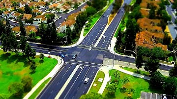 Experimental Aerial Tilt Shift Time Lapse Video with DJI Phantom 2 H3-3D Harvard San Carlo Irvine CA