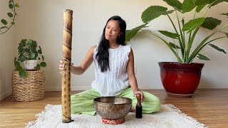 Healing Sounds To Clear Negative Energy | 1 Hour Rain stick + Tibetan bowl Sound Bath