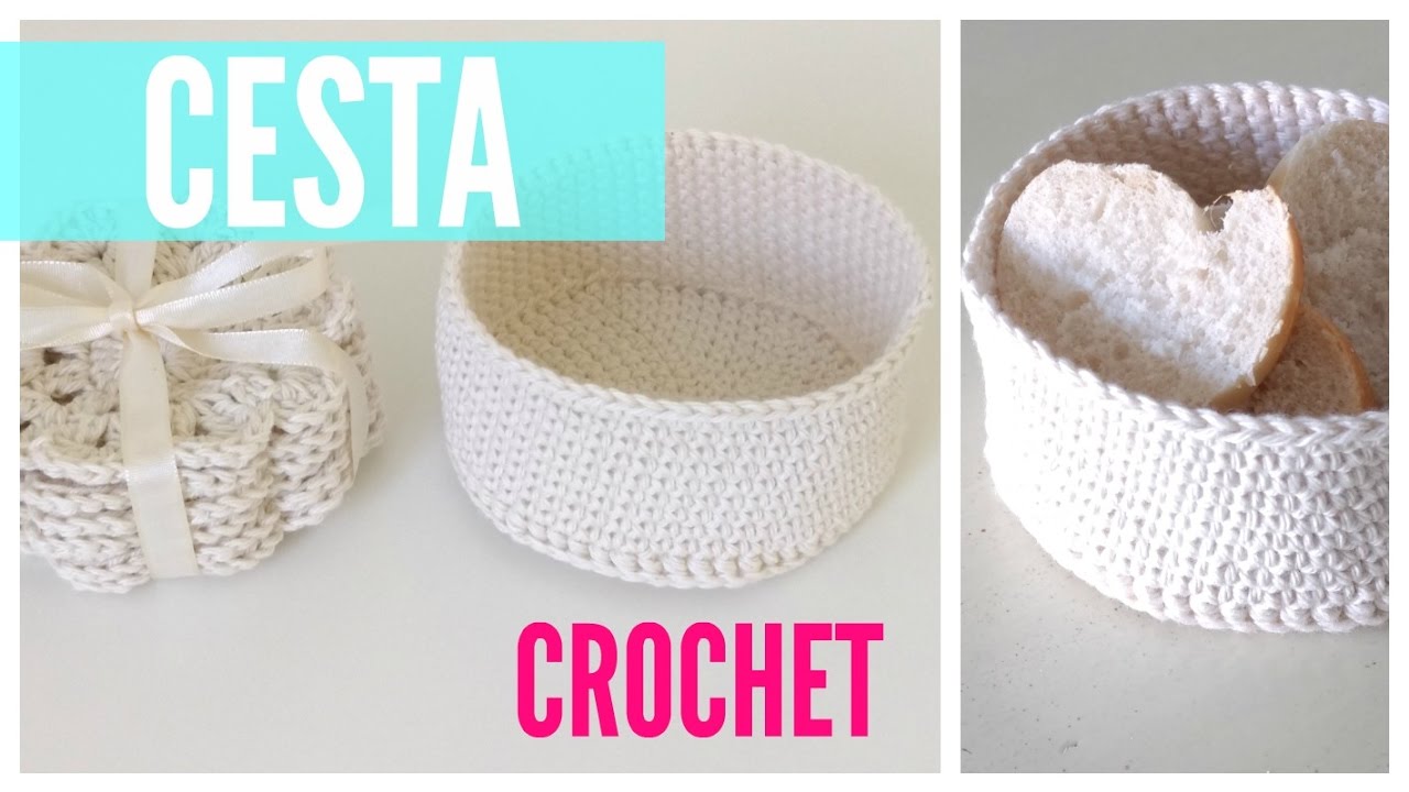 Saturar Canberra Ojalá Cesta de crochet para decorar la mesa - YouTube