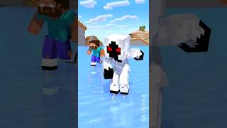 Help Herobrine Ice Skating (Bones - Imagine Dragons) #Herobrine #Minecraft #Bones #Shorts