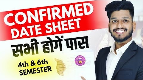 DU SOL Final Date Sheet Declared May - June 2023 4th & 6th Semester | All students can be passed.