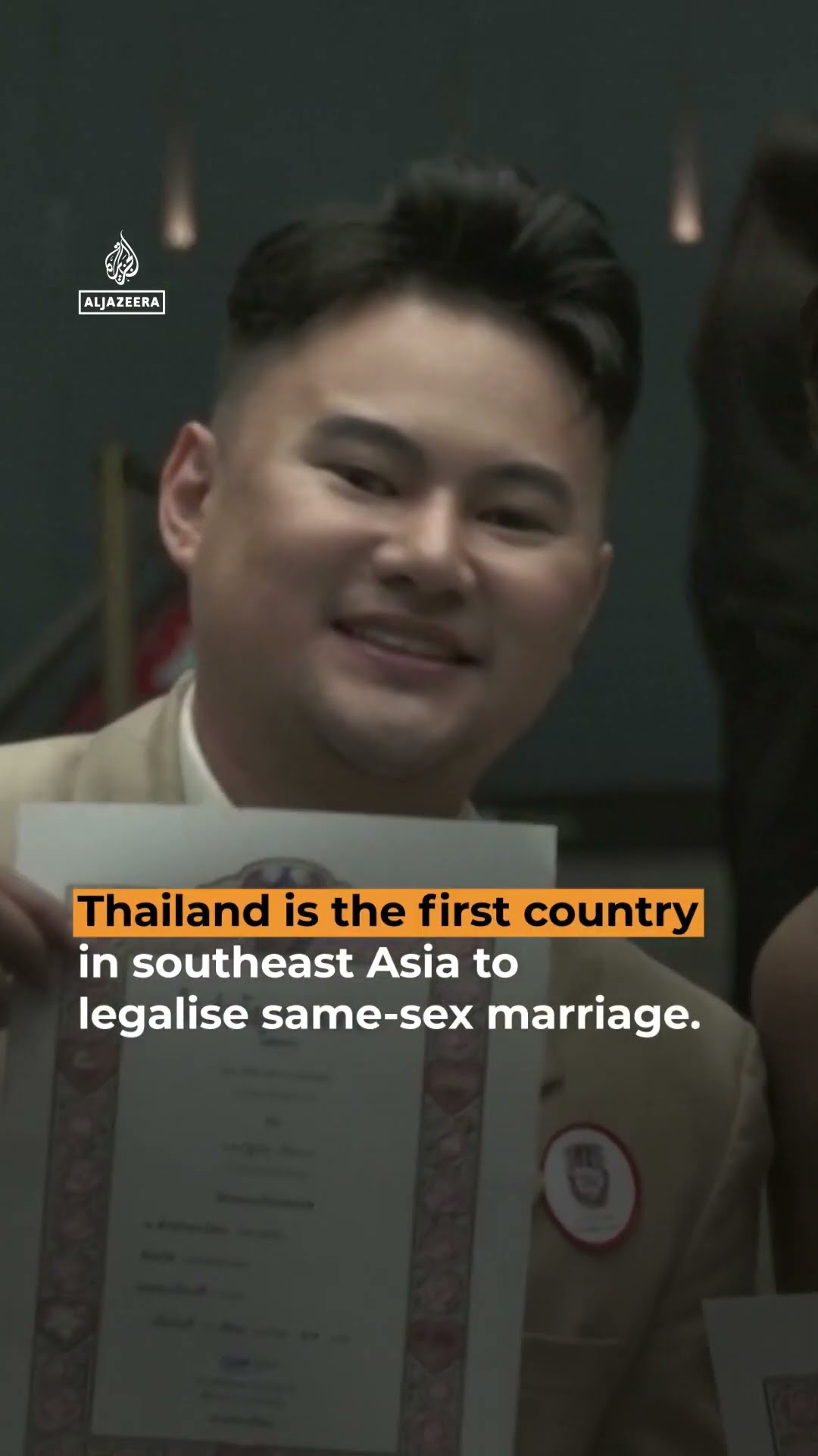 Thai same-sex couples marry as equality law takes effect | AJ #shorts