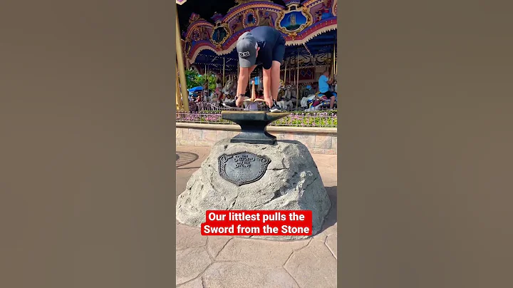 Big brother gets mad after little bro pulls Sword in Stone at Disney World 👑 Main character energy