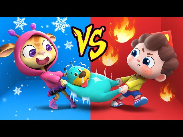 Hot vs Cold Challenge Song🥵🥶 | Kids Songs | Funny Children's Songs | Neo's World | BabyBus class=