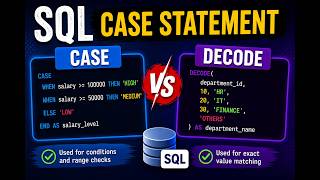 Case Statement and Decode in SQL | Snowflake Case and Decode #sqlvideos #conditions