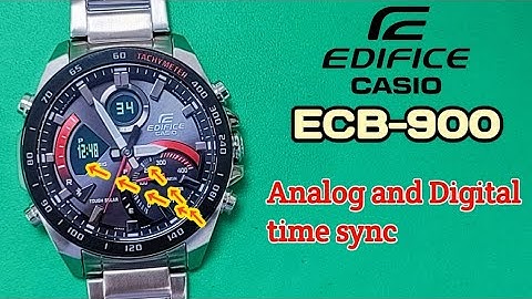 How to sync analog and digital time on Casio Edifice ECB-900.