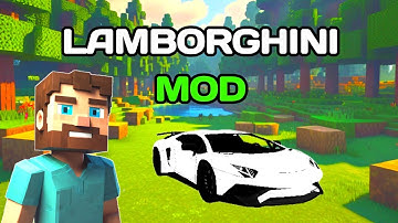 Minecraft Lamborghini Mod MCPE 1.20 | Car Addon (Android, iOS)