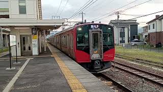川中島駅　しなの鉄道SR1系4両編成　発車