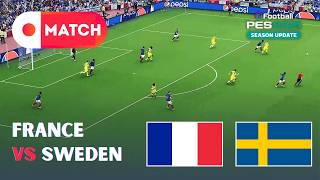 France vs Sweden | Football World Cup 2026 Match Simulation | eFootball PES 2021 Full Gameplay screenshot 2