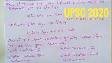 UPSC 2020 asked question based on syllogism || UPSC || EDUholic