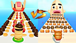 Pancakes Run VS Sandwich Runner 🥪🍖🌶🥬: All Levels Gameplay Walkthrough Android, iOS NEW UPDATE