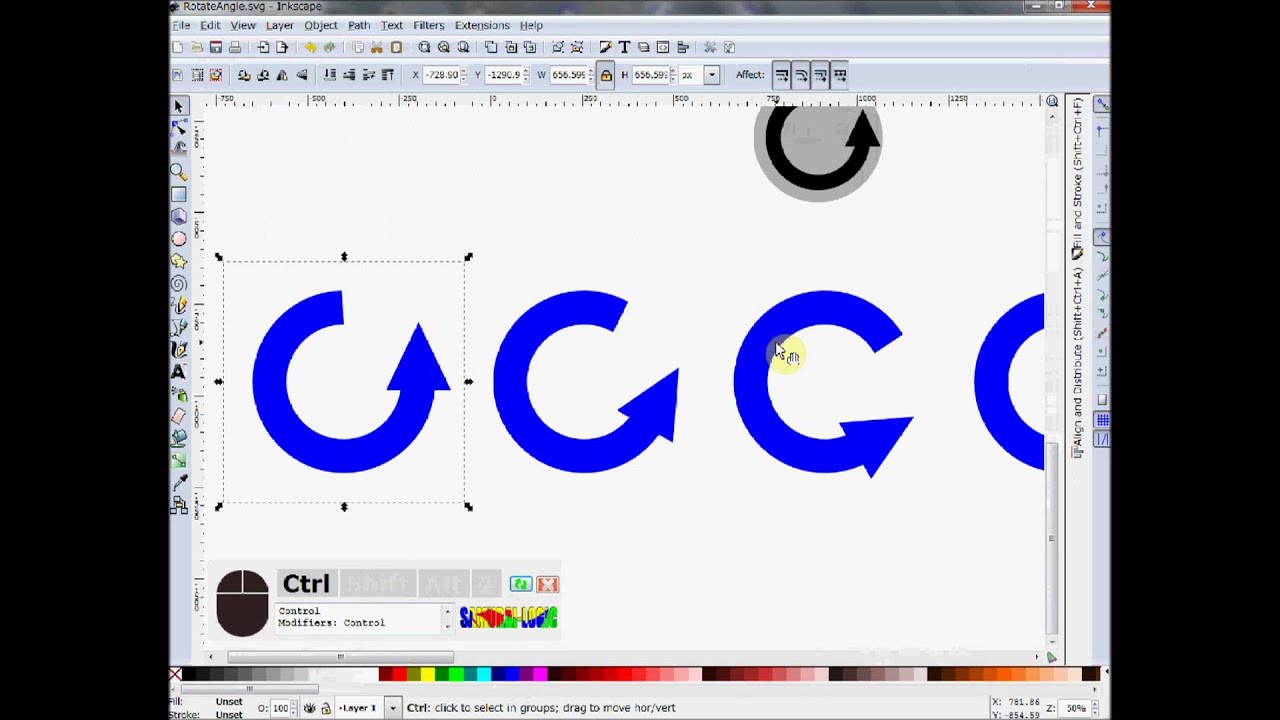 inkscape rotate