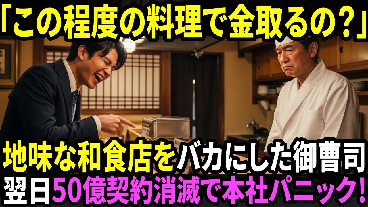 「この程度の料理で金取るの？」地味な料理店を見下した大企業の御曹司── 翌日“全ブランド不買運動”50億円損失で本社大パニック！