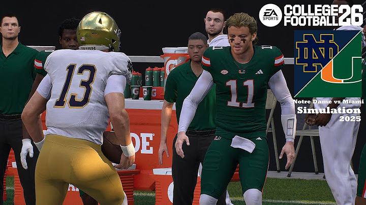 College Football 26 Notre Dame vs Miami Hurricanes Week 1 Realistic Simulation 2025 Full Game Play