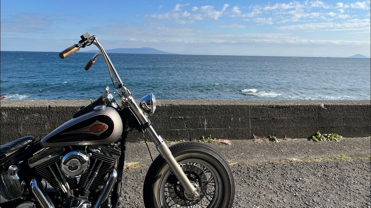 【Harley-Davidson】朝の西湘バイパス。エボの鼓動と潮風。ASMR 14min