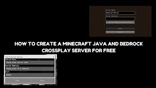 How to create a minecraft java and bedrock crossplay server for free [2023]