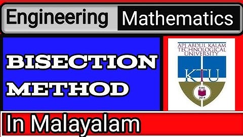 Bisection method in malayalam