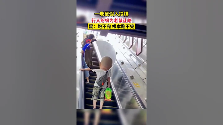 6月8日，广东。一老  误入扶梯，行人纷纷为老  让路 Enter the escalator by mistakeю - 天天要闻