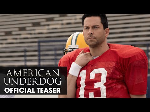 American Underdog (2021 Movie) Teaser Trailer - Zachary Levi, Anna Paquin, and Dennis Quaid