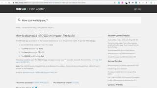How to download HBO GO on Amazon Fire tablet?