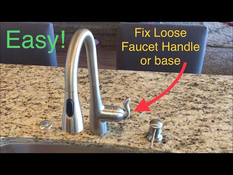 Tighten Loose Faucet Handle and base: Moen Faucet, Kitchen, bathroom