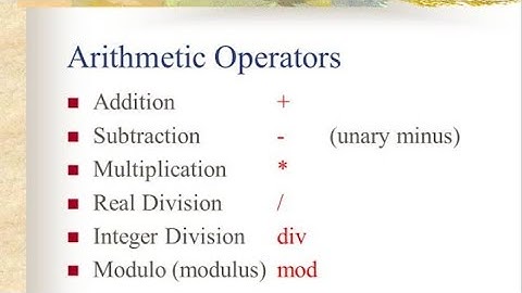 Pascal Arithmetic Operator.Pascal Addition, Subtraction, Multiplication, Division and mod operators.