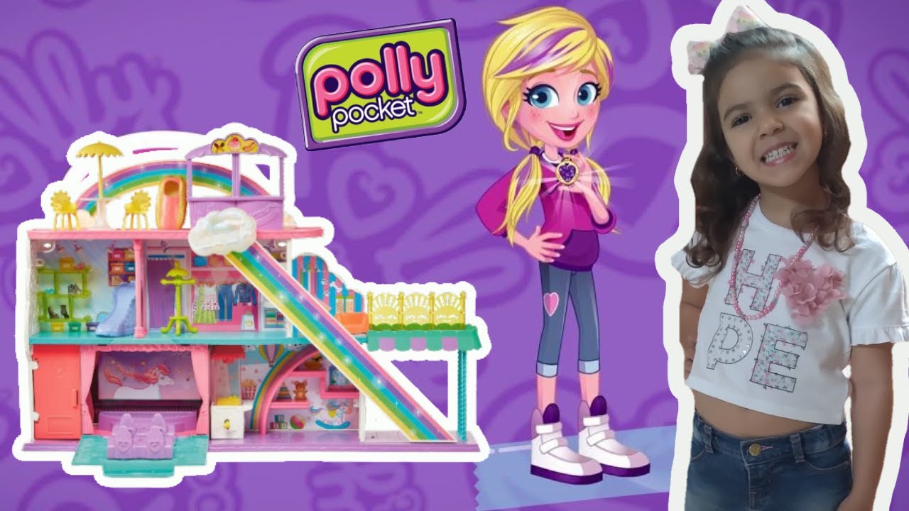 Playset Polly Pocket com Mini Bonecas - Shopping Center Doces