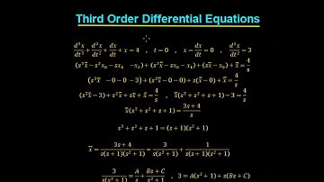 Third Order Differential Equations (Laplace Transforms)