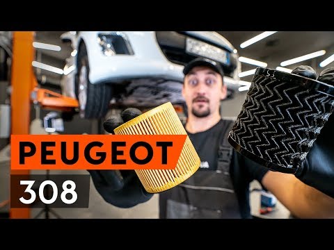 Kā nomainīt motoreļļa un eļļas filtri PEUGEOT 308 1 T7 [PAMĀCĪBA AUTODOC]