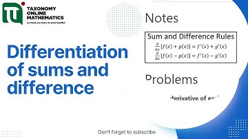 The differentiation of sum or difference of a function (Calculus)