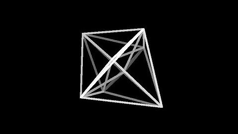 16-cell-monochrome. Rotation in four-dimensional space. 4D. Fourth dimension. Hyperspace.