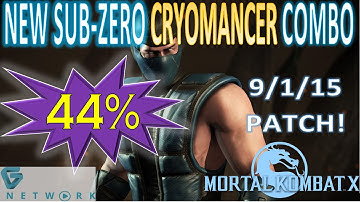 Mortal Kombat X - POST PATCH 9/1/15 Sub-Zero Cryomancer 44% COMBO