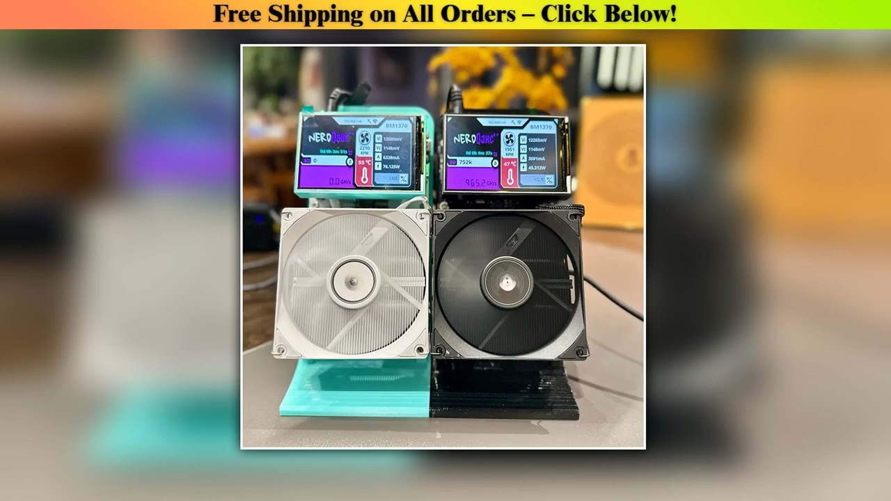 New Bitaxe NerdQaxe++black BTC mining machine, with a computing power of 4.8TH/s, power