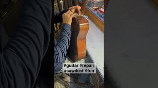 Kung Fu neck reset on a Yamaha 12 string! #acoustic #guitar #repair #sawdust #fun