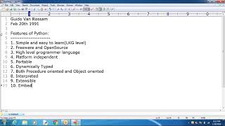 Python Session 3  Features of Python Episode 2