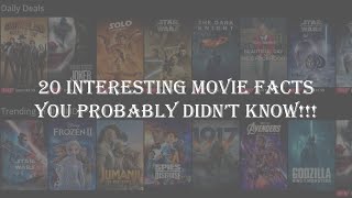 20 INTERESTING MOVIES FACTS YOU PROBABLY DIDN’T KNOWING
