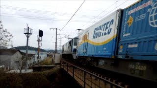 JR貨物 EF210-108号機[吹]+コキ24B　貨物列車7053レ【約4時間45分遅れ】