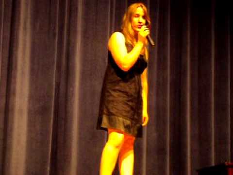 Angela Formica singing "Temporary Home" for her se...