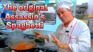 Spaghetti all'ASSASSINA was born here.The chef has been making this pasta for 50 years!