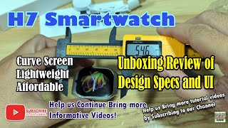 H7 Smartwatch - Unboxing Review Of Design Specs And Ui - A Laxasfit Smartwatch