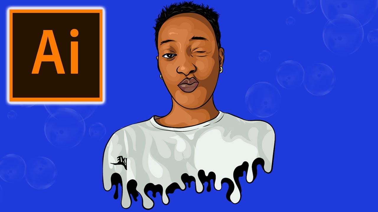 How To Cartoon Yourself- speed art using mouse [Adobe illustrator cc ...