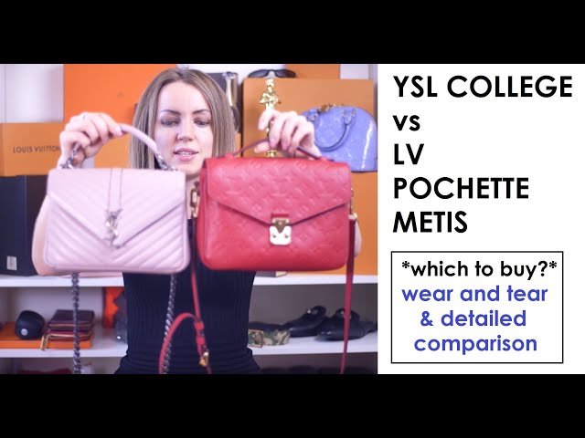 Battle of the bags  YSL Medium College bag VS Louis Vuitton Croisette bag  