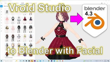 Vroid Studio to Blender 4.3 with Facial Shape Key Full Tutorial #Blender #vroid #vrm #tutorial