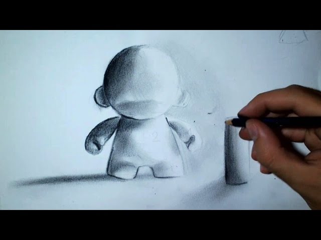 Dessin au crayon gris - XyZèbre - Ombres et lumières