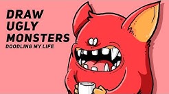 DRAW #38 How to draw a ugly monsters - Draw doodle character - Durasi: 6.32. 