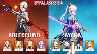 C0 Arlecchino &amp; C0 Ayaka F2P Clear | Spiral Abyss 6.4 Floor 12 | Genshin Impact