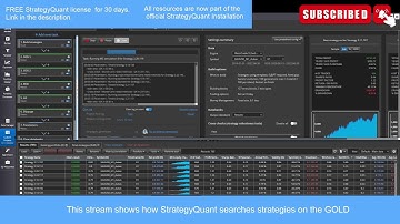 StrategyQuant building strategies on the GOLD (Complete Workflow)